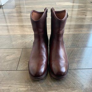Frye Melissa Button Short Leather Boots